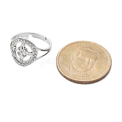 201 anelli con polsino in acciaio inossidabile per donna&nbsp;RJEW-S395-03P-1