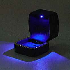 Cajas colgantes de joyería de plástico cuadrado&nbsp;OBOX-F005-02B
