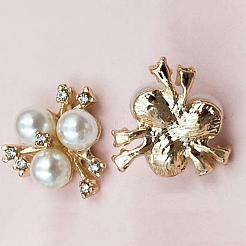 Legierung Strass Cabochons&nbsp;FIND-WH0423-76