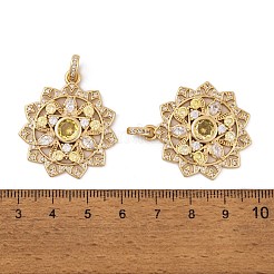 Colgante micropavé cubic zirconia de latón&nbsp;KK-E108-30G