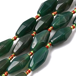 Natürliche grüne Onyx Achat Perlen Stränge&nbsp;G-F807-C03-01