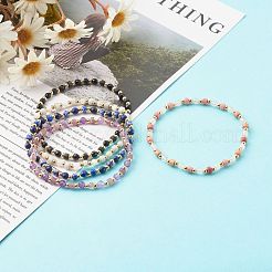 Braccialetti di stirata in rilievo naturale della pietra preziosa naturale&nbsp;BJEW-JB06257