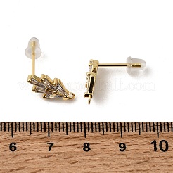 Messing Ohrstecker Zubehör&nbsp;ZIRC-L096-16G