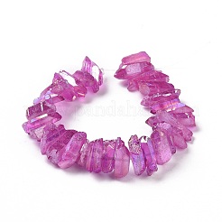 Hilos de cuentas de puntos de cristal de cuarzo natural&nbsp;G-K181-B24