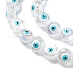 Transparente Evil-Eye-Glasperlenstränge&nbsp;LAMP-K037-06G