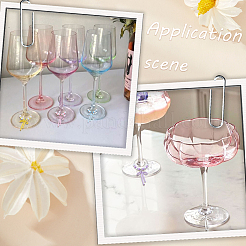 6 Stück 6 Farben Legierung Emaille Bowknot Glas Saatperlen Perlen Weinglas Charms&nbsp;AJEW-SC00076