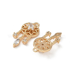 Messing micro pave klare zirkonia anhänger&nbsp;KK-A280-14G
