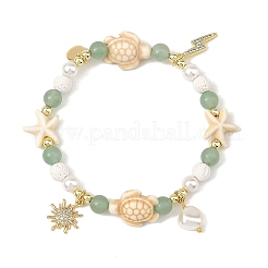 Braccialetti con perline di pietra naturale mista&nbsp;BJEW-JB14428