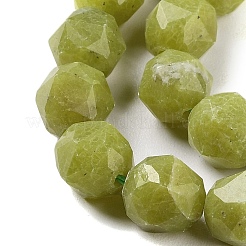 Natürlichen Oliven Jade Perlen Stränge&nbsp;G-NH0021-A17-02