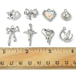18 Stück 8 Stile Anhänger aus legiertem Glas und Harz&nbsp;DIY-FS0005-35