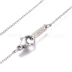 Colliers avec pendentif en forme de cœur en acier inoxydable 304&nbsp;NJEW-I240-25
