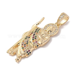 Pendentifs en laiton zircon cubique clair&nbsp;KK-Z050-03G-02