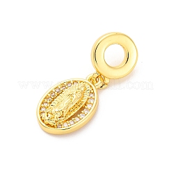 Pendenti europei in ottone con zirconi cubici trasparenti&nbsp;KK-D325-28G-05