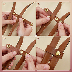 6 Stück 6 Stile Leder-Geldbörsenverkürzer mit verstellbaren Schnallen&nbsp;FIND-PH0028-01