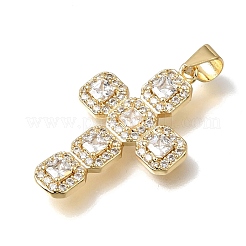Pendentifs en laiton zircon cubique transparent&nbsp;CU-CBA9883-05A-G