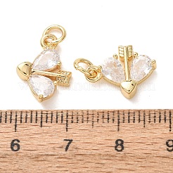 Latón micro pavimenta claro cubic zirconia encantos&nbsp;CU-E003-14G-B