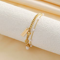 Bracelets multibrins à breloques en alliage&nbsp;PW-WGCC846-01
