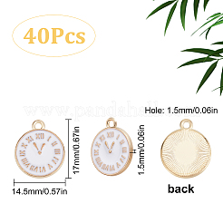 Uhr Legierung Emaille Anhänger&nbsp;ENAM-SC0003-47B