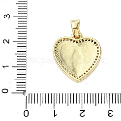 Pendentifs avec zircon cubiques à micro-pavés en laiton&nbsp;KK-K368-03A-G