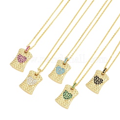 Colliers à pendentif coulissant ajustable en laiton&nbsp;KK-CBA4547-08G