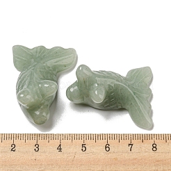 Figurines de poisson rouge de guérison sculptées en aventurine verte naturelle&nbsp;DJEW-D012-08E