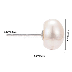 Valentinstagsgeschenke für ihre 925 Kugelohrstecker aus Sterlingsilber&nbsp;EJEW-D029-9mm-2