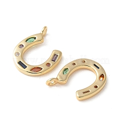 Charms in zirconi colorati con micro pavé di ottone&nbsp;KK-Q031-40G-02
