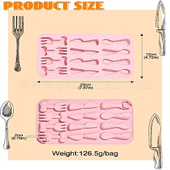 12 moule en silicone en forme de couteau et de fourchette&nbsp;ST-CJ0007-24