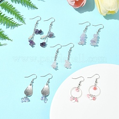 DIY-Set für baumelnde Ohrringe aus natürlichen Edelsteinen&nbsp;DIY-FS0006-91