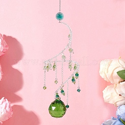 Attrape-soleil suspendus en forme de larme de verre&nbsp;HJEW-TA00413-01