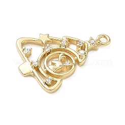 Pendentifs avec zircon cubiques à micro-pavés en laiton&nbsp;KK-H521-02A-G