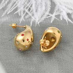 Pendientes de lágrima de acero inoxidable 304&nbsp;EJEW-B108-05G-B