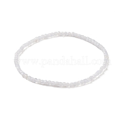 Braccialetto elasticizzato con perline cubiche di pietre preziose naturali da donna&nbsp;BJEW-JB08975