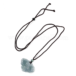 Halsketten mit Schmetterlingsanhänger aus natürlichem Jadeit&nbsp;NJEW-F321-04