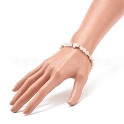 Pulsera elástica con cuentas de turquesa sintética (teñida)&nbsp;BJEW-JB08287