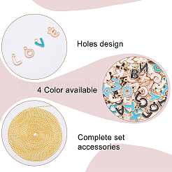 4 borsa 4 pendenti in lega smaltata colorati&nbsp;ENAM-HS0001-10