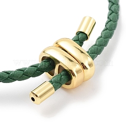 Fabrication de bracelets ronds tressés en simili cuir&nbsp;BJEW-H610-03G-03