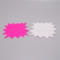 Fluoreszenz explosive Form leere Schilder Verkaufspreisetiketten&nbsp;LS-AJEW-WH0239-21A