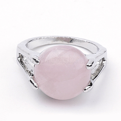 Natürlichen Rosenquarz Ringe&nbsp;G-S242-09-B