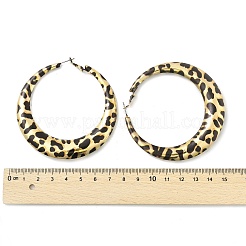 Creolen aus Legierung mit Leopardenmuster für Damen&nbsp;EJEW-K304-03G