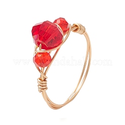 Glasfingerringe&nbsp;RJEW-JR00925-01