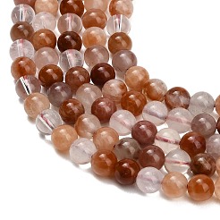 Fili di perle di quarzo ematoide rosso naturale&nbsp;G-G475-A01-6mm