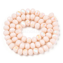 Chapelets de perles en verre opaque de couleur unie&nbsp;EGLA-A034-P8mm-L20