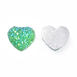Cabochons brillants en résine druzy&nbsp;RESI-WH0008-30B