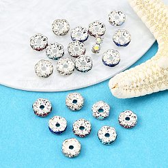 Messing Strass Zwischen perlen&nbsp;X-RB-A014-L7mm-S