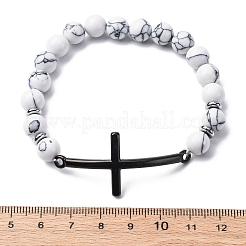 Runde Stretch-Armbänder aus synthetischen Hämatitperlen&nbsp;BJEW-F493-05EB-01