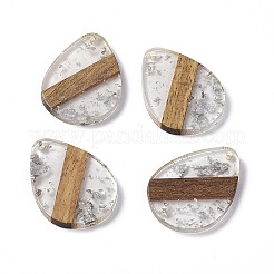Pendentifs en résine transparente et bois de noyer&nbsp;RESI-M027-04D