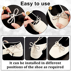 8 Stück 4 Stile abnehmbare Schuhschnallenclips aus Legierung mit Strassen&nbsp;FIND-PH0021-57