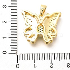 Pendentifs avec zircon cubiques à micro-pavés en laiton&nbsp;KK-G519-15G-01