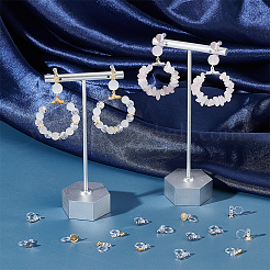 40 Stück 4 Stile Kunststoff U-Typ Clip-on Ohrring Komponente&nbsp;STAS-SC0007-60